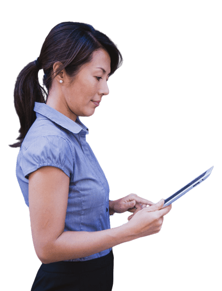 Professional reviewing business finance options